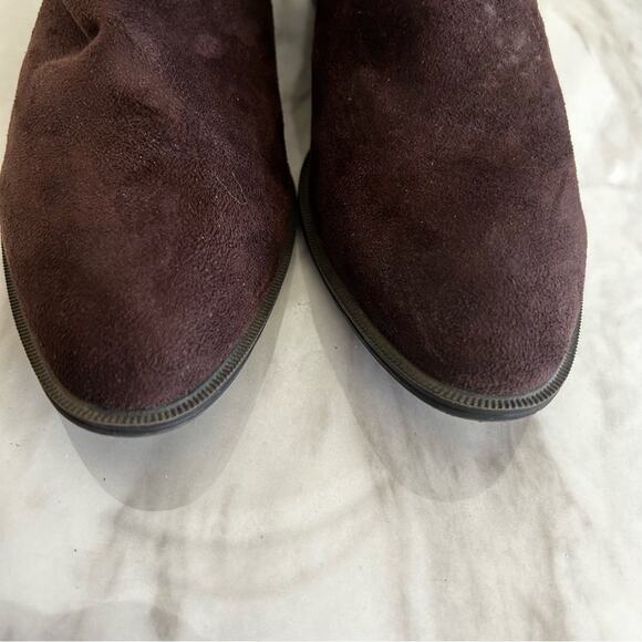 Charles & Keith Chocolate Brown Almond Toe Studded Chelsea Boots - Picture 4 of 9